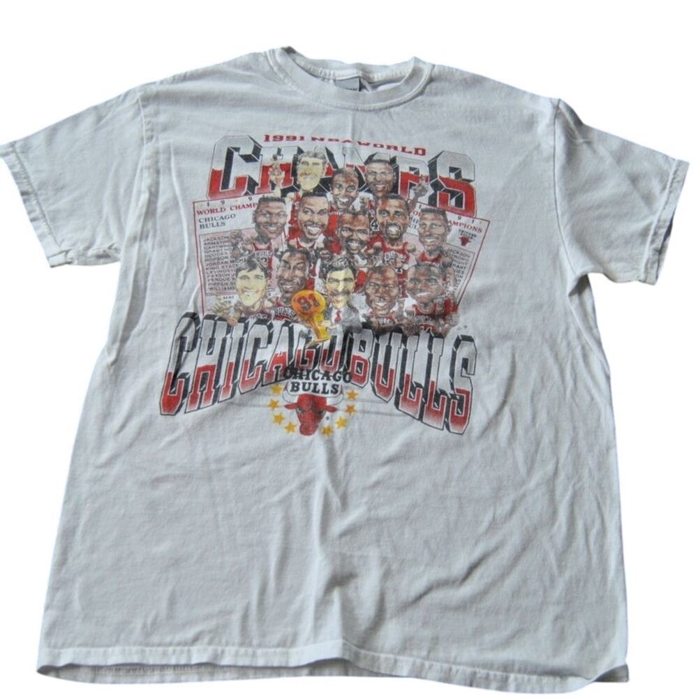 Chicago Bulls 1991 NBA World Champions Medium Short Sleeve Shirt
